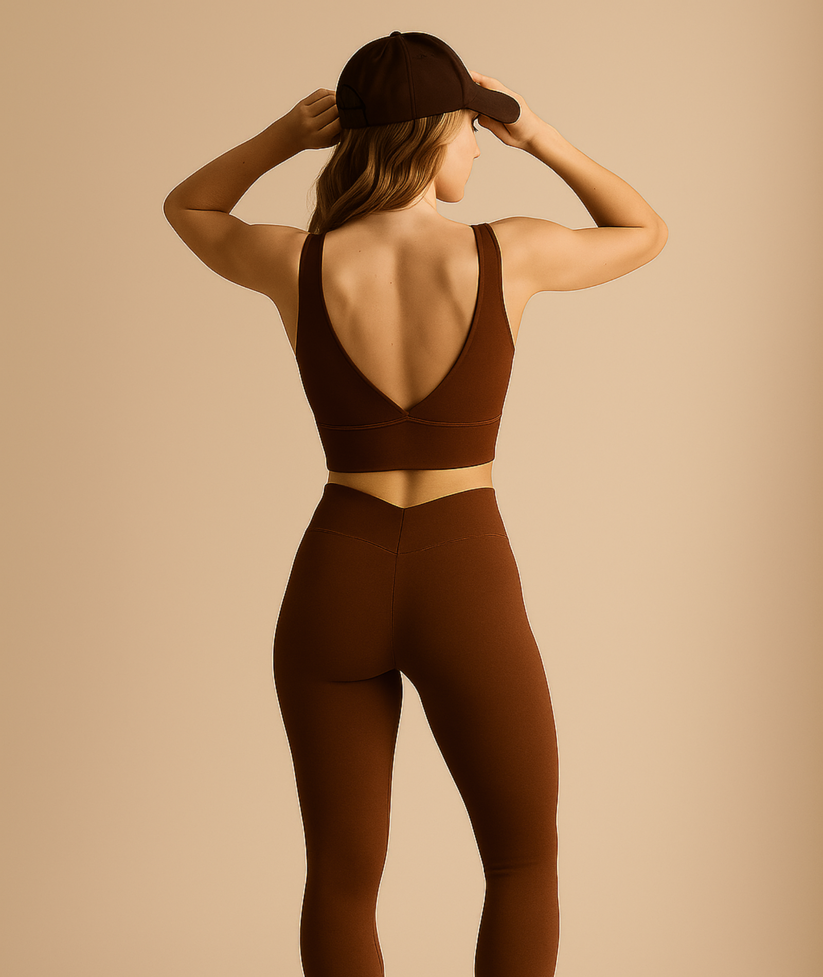 CROPPED AND LEGGIGNS - BROWN
