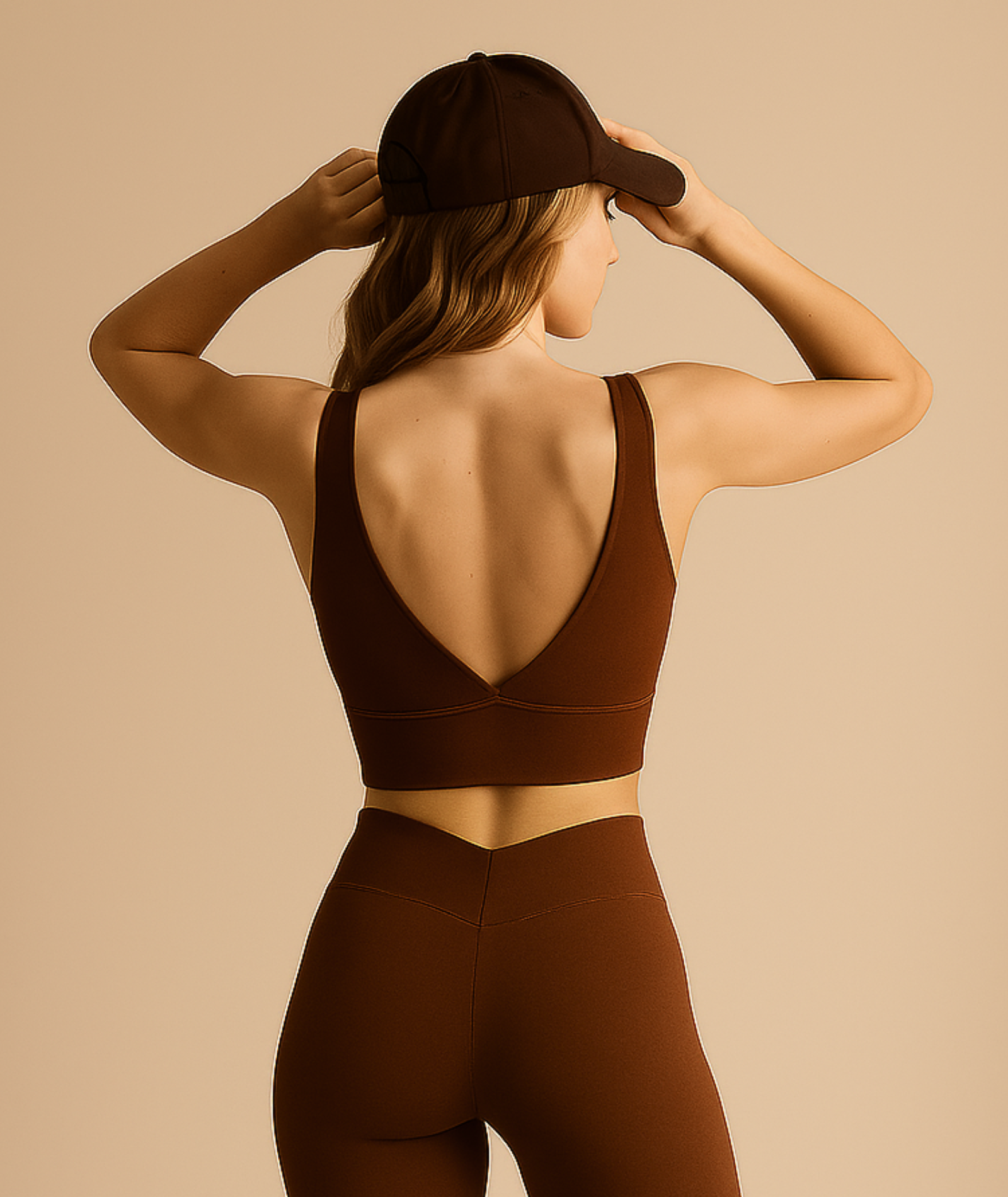 CROPPED AND SHORTS - BROWN