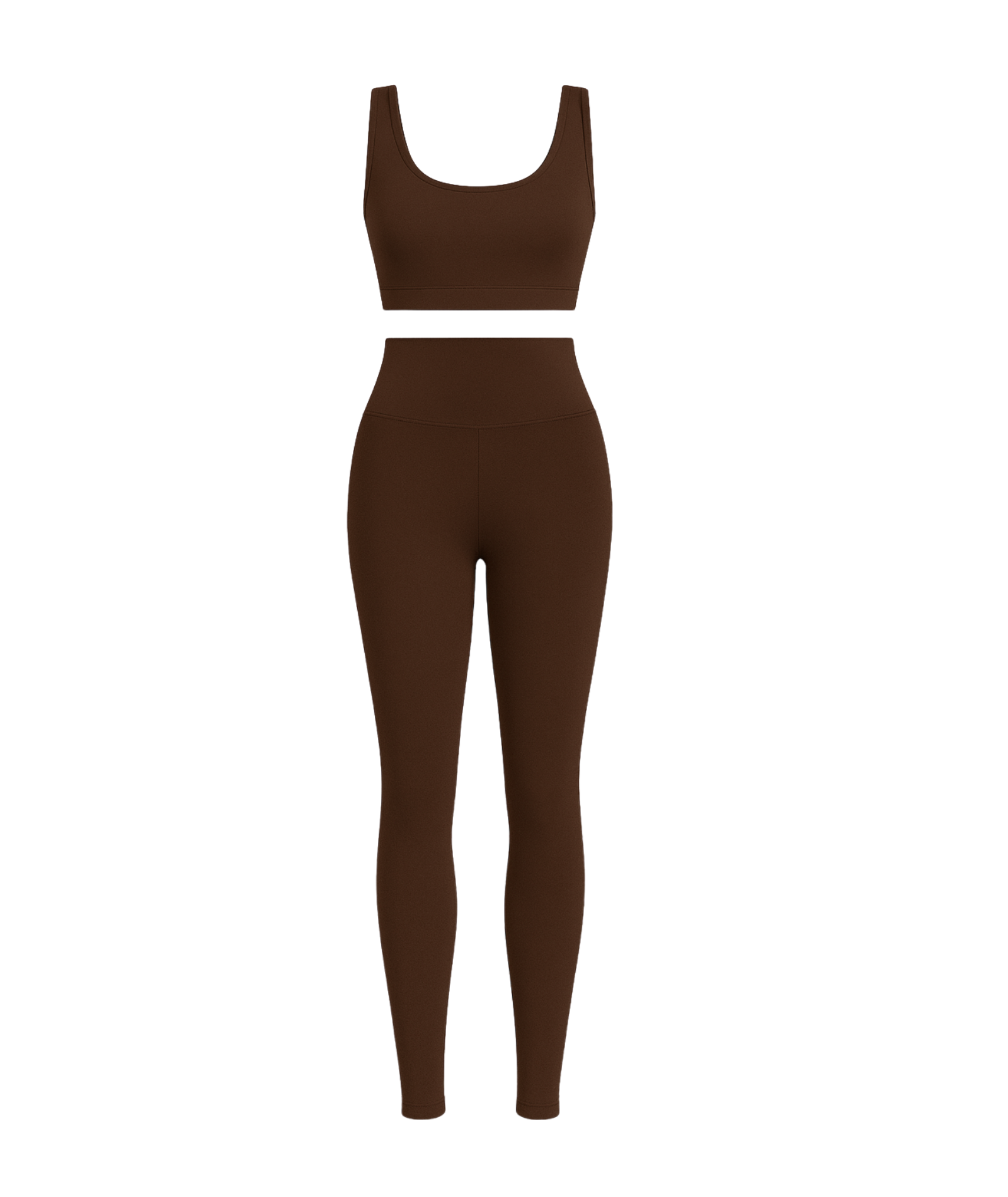 CROPPED AND LEGGIGNS - BROWN