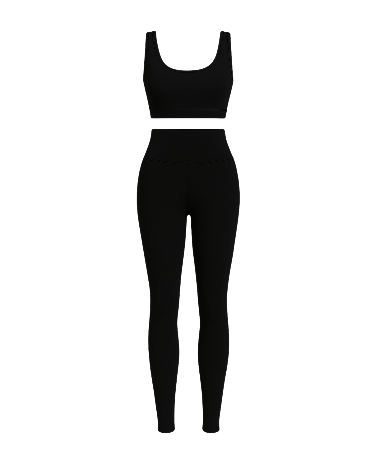 CROPPED AND LEGGINGS  - BLACK