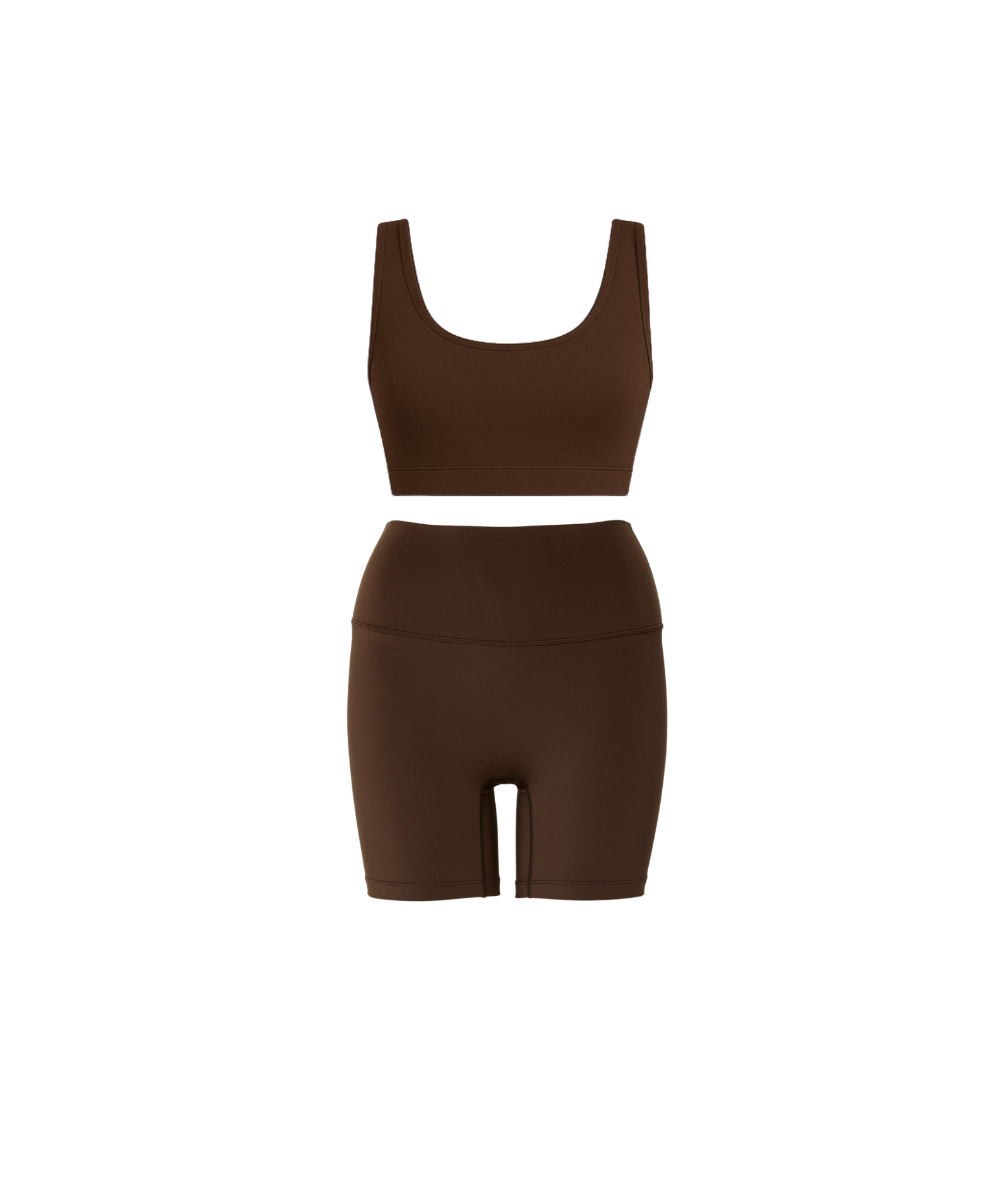CROPPED AND SHORTS - BROWN